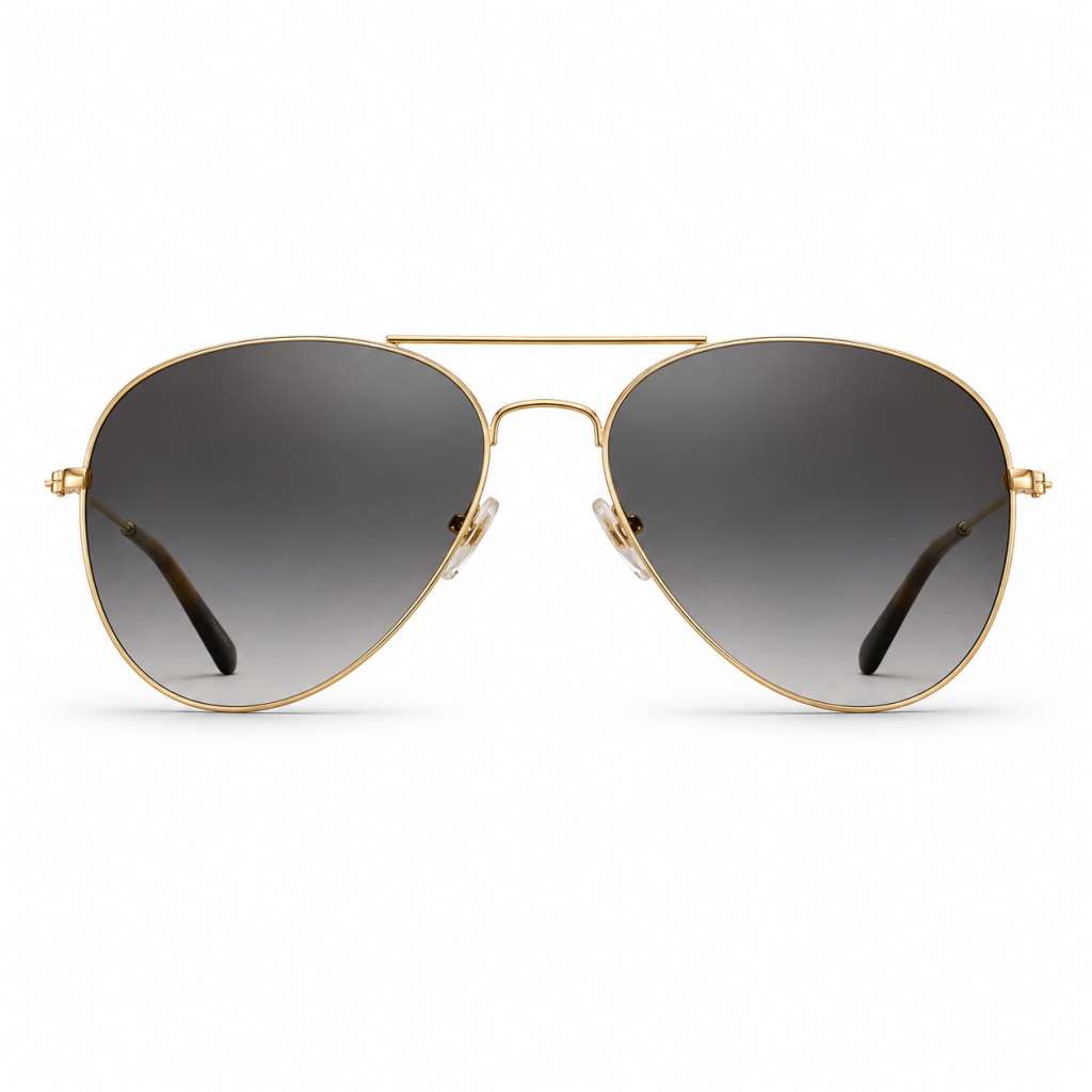 Premium Gold Frame Aviator Gradient Lens Sunglasses
