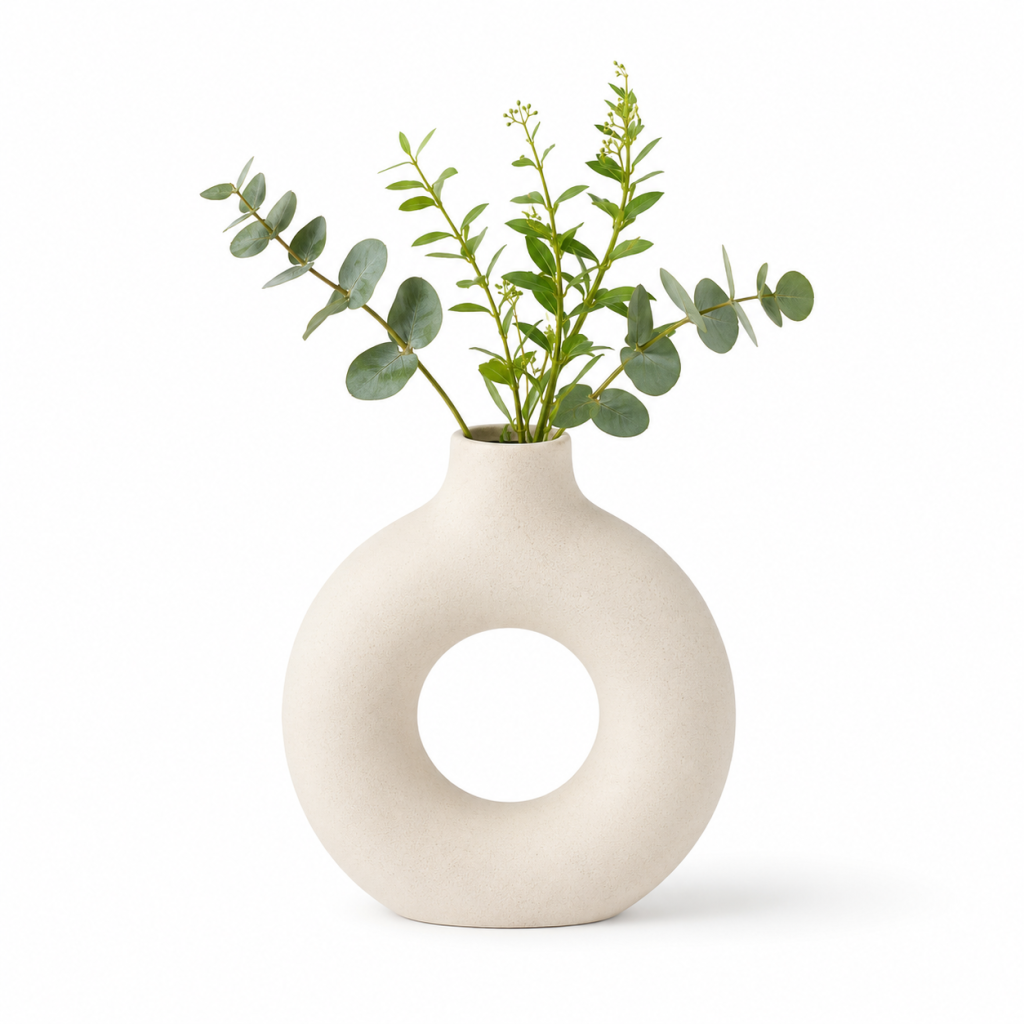 Minimalist Circular Ceramic Decorative Flower